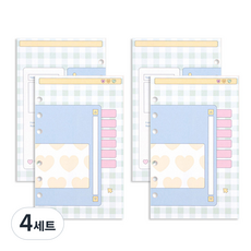 lucalab Archive 6孔補充內頁復古電腦組合日記本, 4套