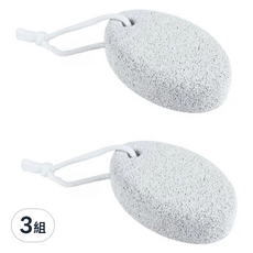 小麥購物 火山石磨腳石 L350 9.5 x 5.5cm, 3組, 2個, 42g