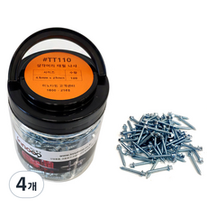 이노공구 삼각머리 태핑나사 4.5 x 25 mm TT110, 4개
