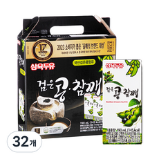 삼육두유 검은콩 참깨 두유, 190ml, 32개