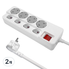 winners NEW 安全蓋獨立省電4孔延長線, 1.5m, 混合色, 2個