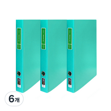 노블 프론티어 프리미엄 A4 3cm D링 바인더 3공, 연두, 6개