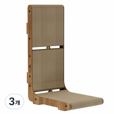 루어캣 고양이 마호가니 수직 L자 스크레쳐, 네츄럴우드, 3개