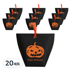 indi.k 萬聖節南瓜底部禮物盒 + 緞帶組合, 黑色, 20套