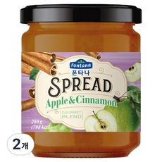 폰타나 스프레드 애플 앤 시나몬, 280g, 2개