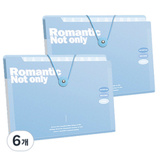 文件口袋 文件夾 12格, 藍色, 6個