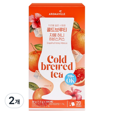 Aromaville 冷萃茶 葡萄柚蜂蜜芙蓉花, 2個, 1.5g, 20入