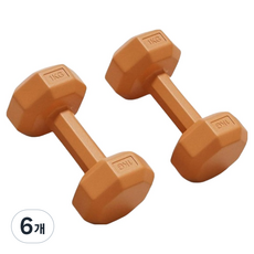 탑피아 여성용 아령 오렌지, 6개, 1kg