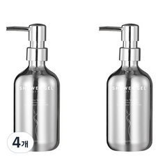 욕실 유광 리필 디스펜서 바디워시 500ml, 혼합색상, 4개