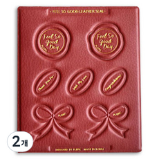 플레픽 필소굿 레더 씰 데코스티커 버건디, 1개입, 2개