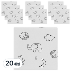 hello moris 白日圖畫 包裝紙, 混合顏色, 20入