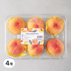 프레시픽 유명산지 쫀득한 황도복숭아, 4개, 1.2kg(4~6개 내외)