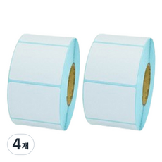 Wish Flick 黏貼式條碼用感熱標籤紙 50 x 40 x 1000p, 4個