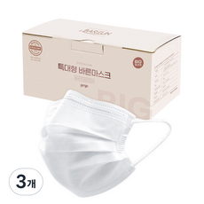 고르고 바른 마스크 특대형, 50매입, 3개, 화이트