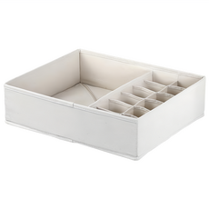 SHIMOYAMA 布質衣櫃抽屜用內衣褲分類收納盒, 米色, 1個