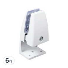 키밍 탁상 가림막 파티션 브라켓 유광 L형 화이트, 6개