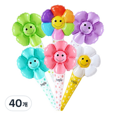 Maket Gamseong 雛菊氣球棒, 混色, 40個