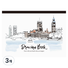 倫敦插畫繪圖本 130g, B5, 3個