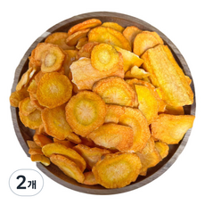NICHIPNAECHIP 酥脆美味紅蘿蔔脆片, 80g, 2個