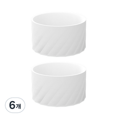 생활과주방 스탠리 호환 사이즈조절밴딩 실리콘 텀블러 커버 7.5cm, 화이트, 6개