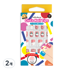 위드샨 어린이 걸즈 네일 팁, 07 컵케이크, 2개