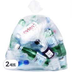 담다비닐 쓰레기 비닐봉투 투명 100p, 20L, 2개