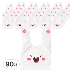 可愛迷你包裝禮物袋, 90個, 微笑兔子