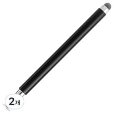 EXCCI 智慧型手機 平板電腦 2合1 電容式 超細觸控筆 單一商品, 黑色, 2個