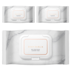 디어달리아 스킨 컨디셔닝 클렌징 티슈, 3개, 30매입
