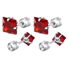 Brilliant Beauty 耀眼美人 方鋯石鑽醫療鋼不鏽鋼耳環