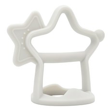 MOYUUM 星星款手腕固齒器 3個月以上 灰色 寶寶矽膠磨牙玩具, 1個
