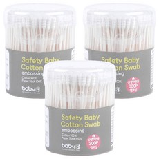 Baby & I 壓花新生兒棉籤, 300件, 3個