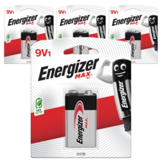 Energizer 勁量 鹼性 Max 9V 電池, 1入, 4個