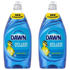 DAWN 濃縮洗碗精 原味，全新潔淨香味，減少50%刷洗, 638ml, 2瓶