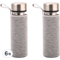 뷰레이티닷컴 베이크 무지 물병가방 550ml, 그레이, 6개
