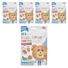 ACE SCIENCE 牙博士加鈣棒棒糖, 不添加蔗糖 友善牙齒, 5袋, 60g, 香草 + 英式牛奶糖