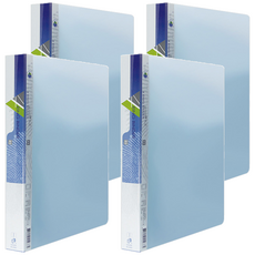 粉彩4孔夾 粉藍 - (1本), 4入