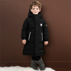 AndiApple 兒童長版鋪棉連帽外套