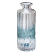 空氣選物 復古浮雕玻璃花瓶f 花器 桌面裝飾 簡約時尚 提升生活品味, 1個, 透明, 13.3 x 5 x 5cm