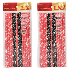 Skater MARVEL 紙吸管 直徑0.6cm, 30支, 2包