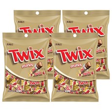 Twix 特趣 迷你焦糖夾心巧克力, 160g, 4包