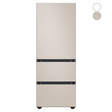 [색상선택형] 삼성전자 비스포크 313L 3도어 키친핏 김치플러스 냉장고 방문설치, 새틴베이지, RQ33DB74D2AP