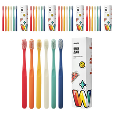 Wangta Shorty超細柔軟牙刷組, 5套, 6入
