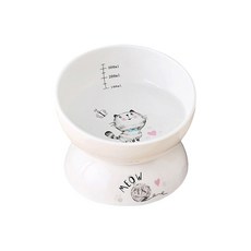 YOGiSSO 寵物刻度餐碗, 白色, 300ml, 1入