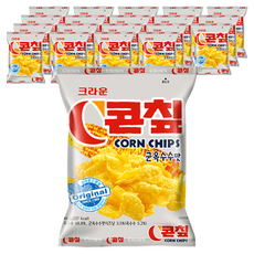 크라운 C콘칲 스낵, 44g, 20개