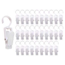 i-MATE 旋轉式多用途掛鉤夾 15入, 白色, 2套