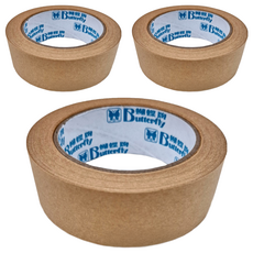 台灣 Butterfly 蝴蝶牌 牛皮紙膠帶 35m x 36mm 3個, 1組