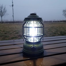 나스카피 감성캠핑 클래식 LED 랜턴, 그린 + 투명, 1개