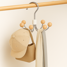 Day Bloom掛鉤旋轉衣架, 4個, 木色