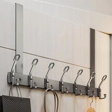 TigerLife 防變形免打孔門後掛架 圓形14勾, 1個, 灰色